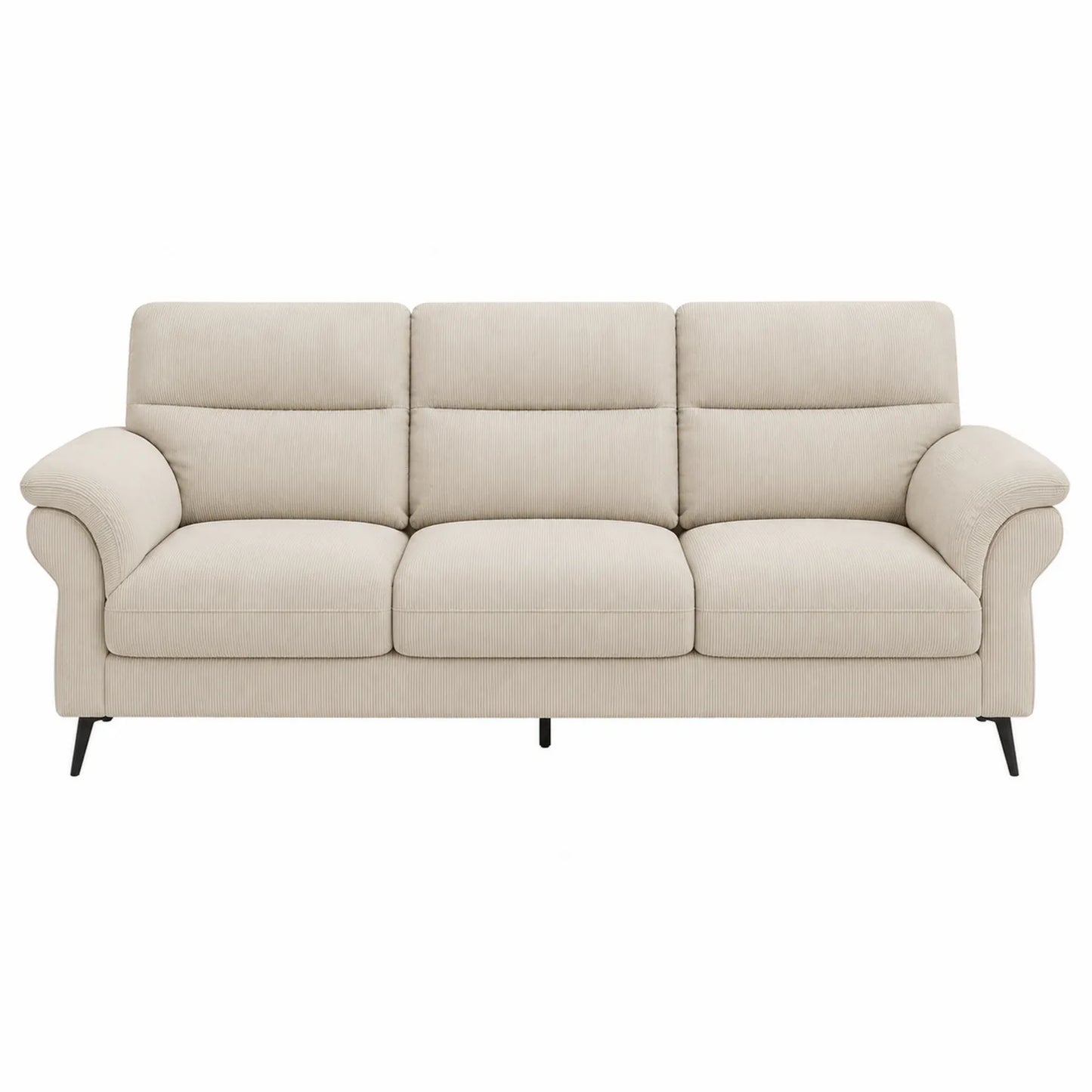 Sof¨¢ de Tela Beige con Patas de Metal