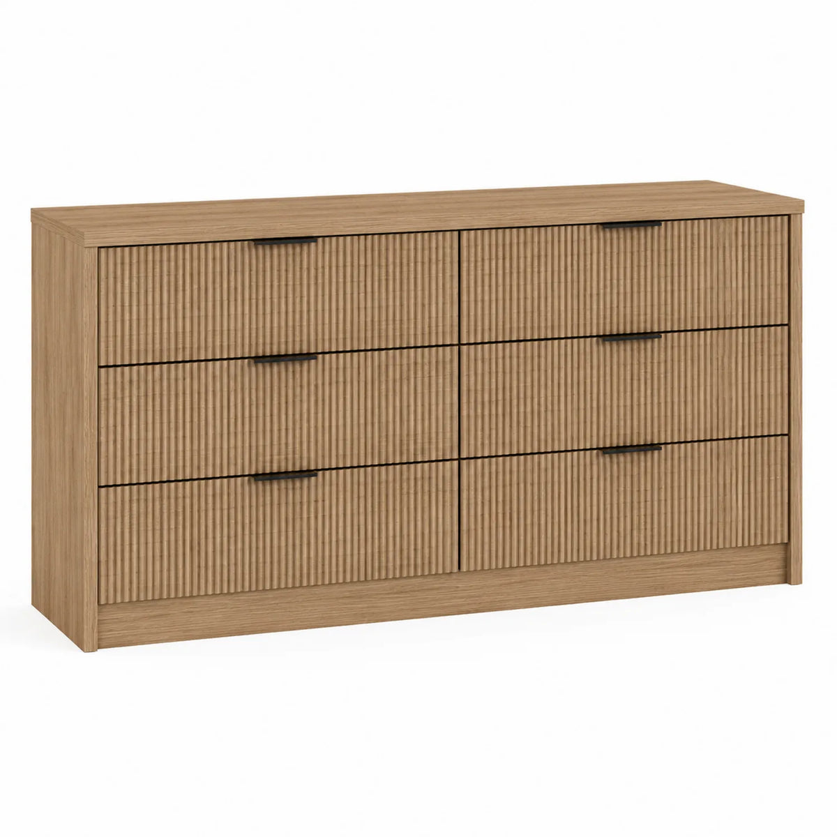 C¨®moda de Madera de Roble con 6 Cajones 120x40x80 cm