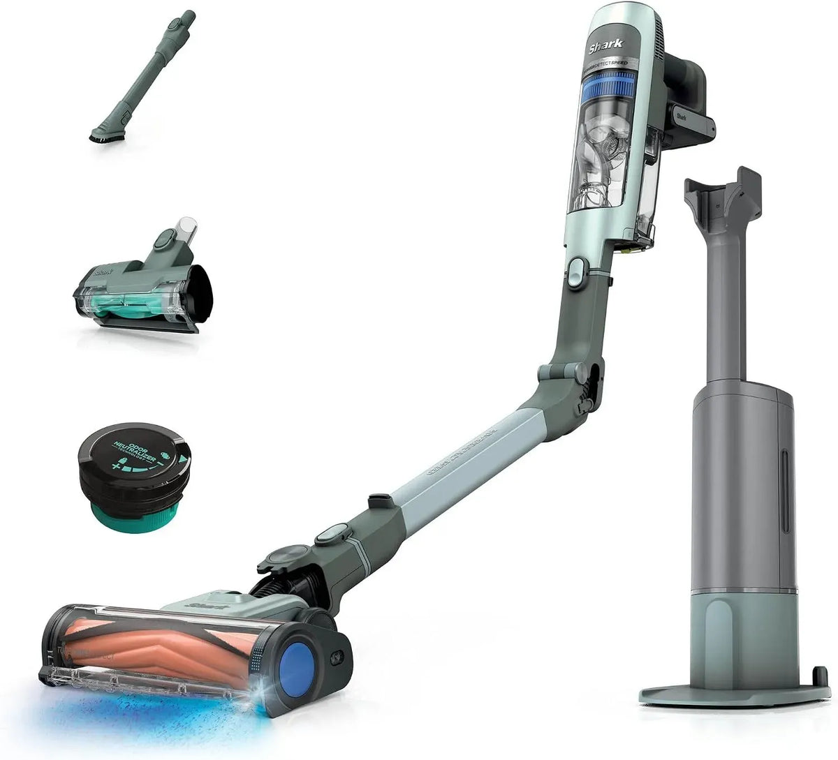 Aspirateur IA3243FRT, 60 min d'autonomie, Shark PowerDetect Speed Clean & Empty