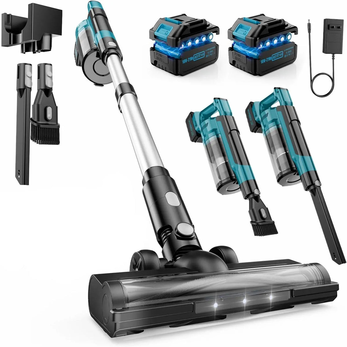 Aspirateur 700W/60KPA 70min, 2.0 L, 700 W, installation murale, tactile, OLED, Brosse Anti-Enmêlement Améliorée et OLED Écran Tactile