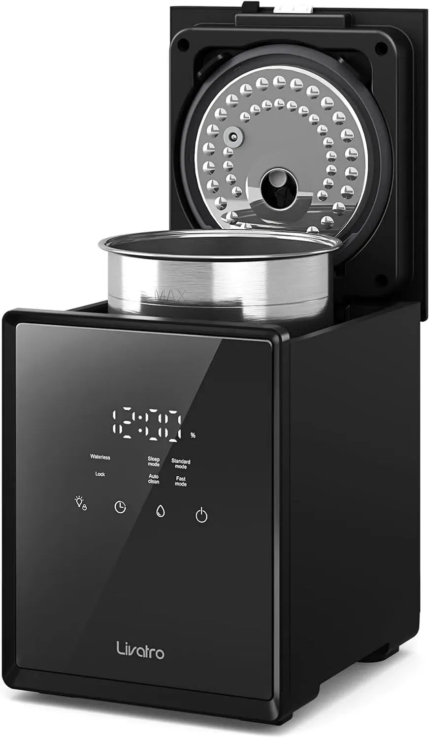 Humidificateur, 3 L, minuteur, acier inoxydable, pour la Maison