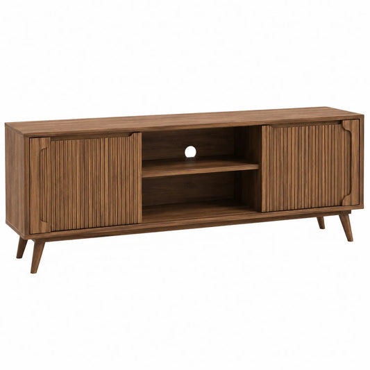 Mueble de TV de madera MDF marr¨®n 152x40x55cm