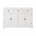 Aparador Blanco de Madera con 3 Cajones y 4 Puertas