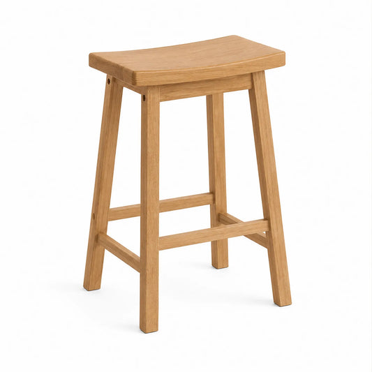 Taburete de Bar de Madera de Roble Natural 75cm