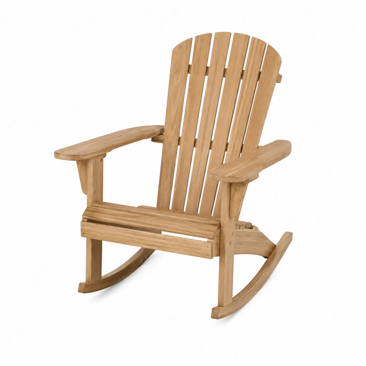 Silla mecedora de madera de teca para exterior