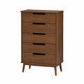 Cajonera de Madera de Nogal con 5 Cajones 115x80x40 cm
