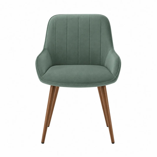 Silla de Tela y Madera Verde 80 cm