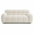 Sofá de 3 plazas de tela bouclé beige 200x90x80 cm
