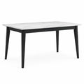 Mesa de Comedor de Mármol y Madera 160x90x75 cm