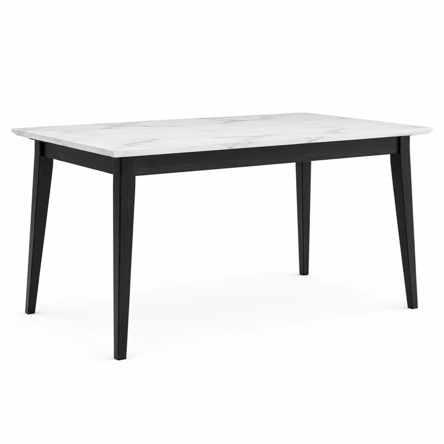 Mesa de Comedor de Mármol y Madera 160x90x75 cm