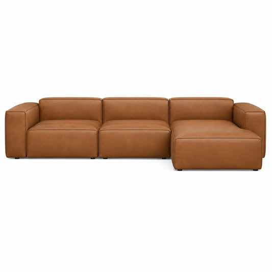Sof¨¢ seccional de cuero sint¨¦tico marr¨®n 300 cm