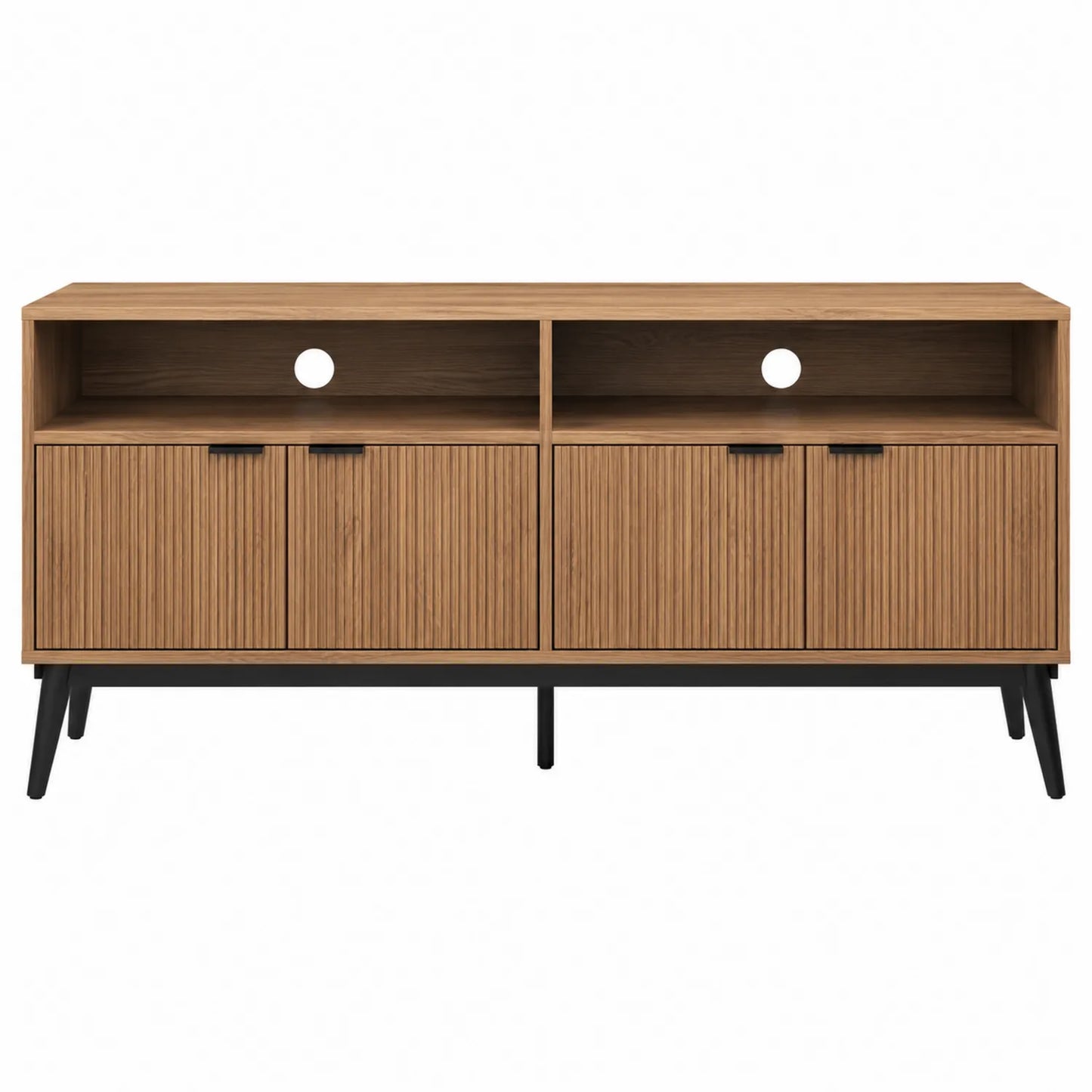 Mueble de TV de madera con patas de metal 120x40x60 cm