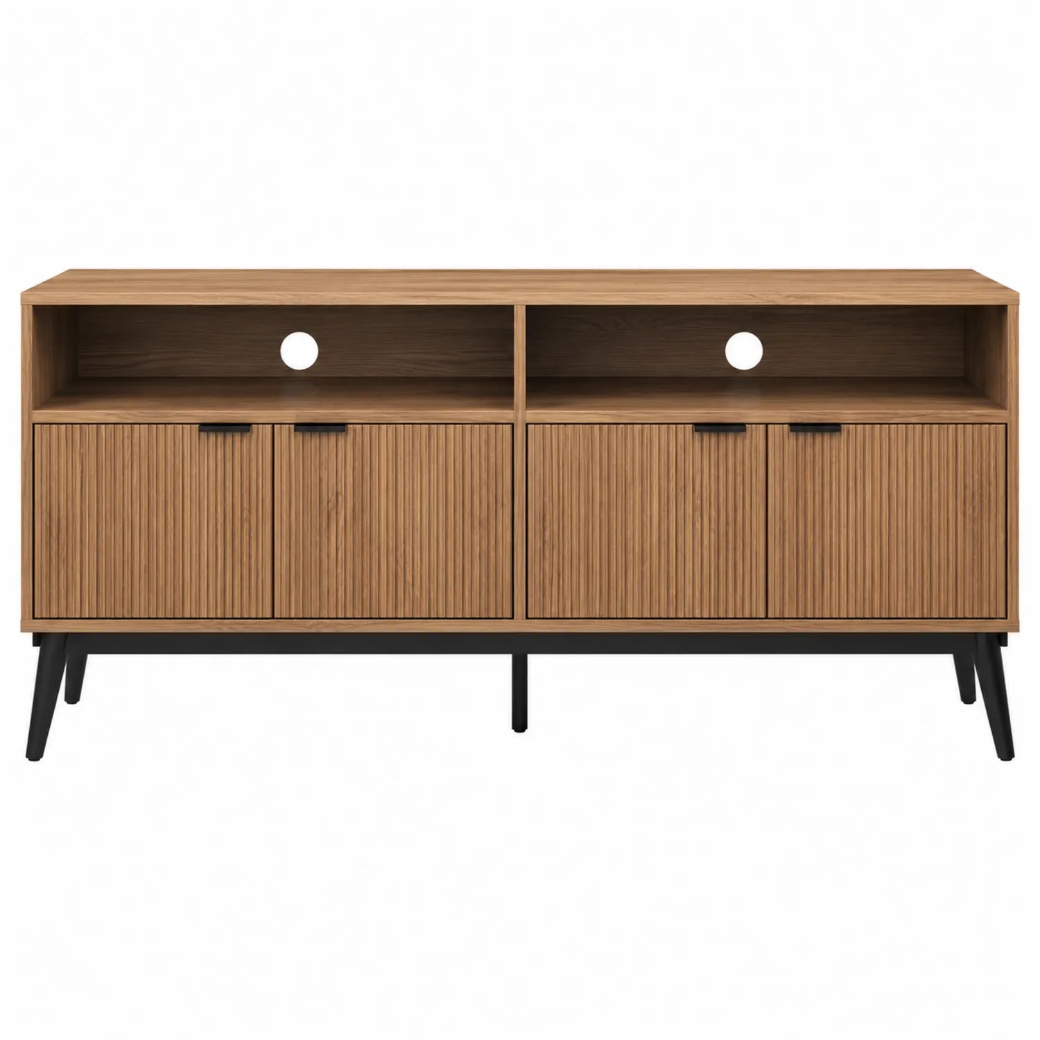 Mueble de TV de madera con patas de metal 120x40x60 cm