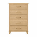 Cómoda de Madera de Roble con 5 Cajones