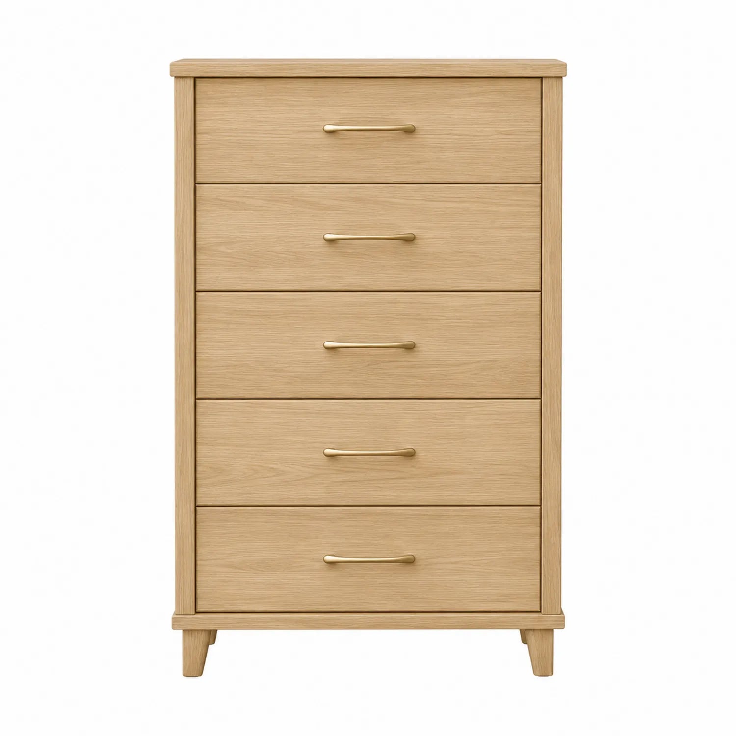 Cómoda de Madera de Roble con 5 Cajones