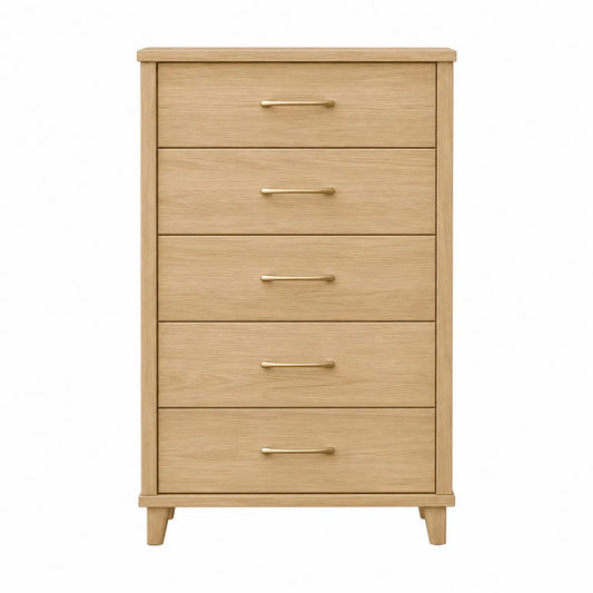 C¨®moda de Madera de Roble con 5 Cajones