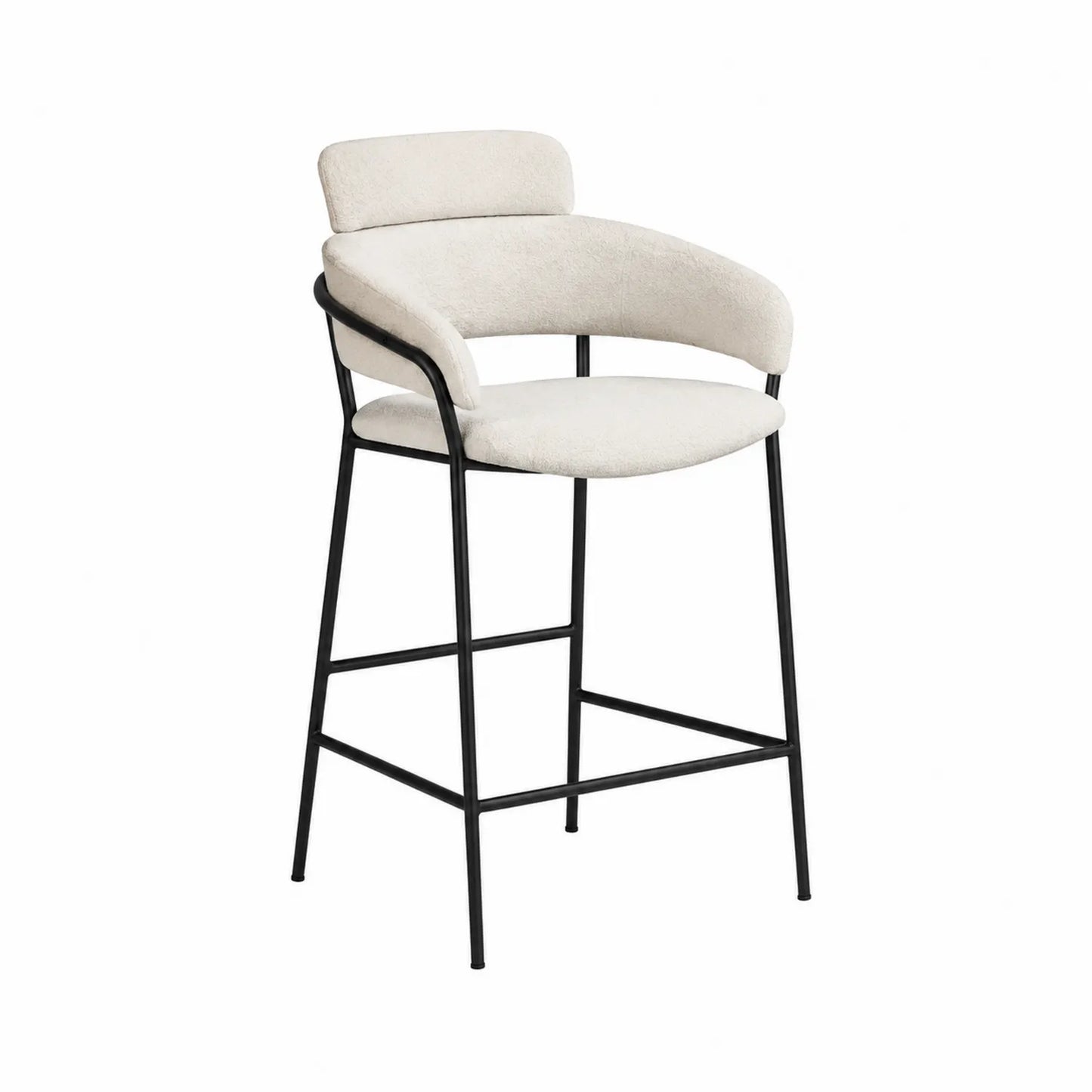 Taburete de bar de poli¨¦ster y metal 105x50x53 cm