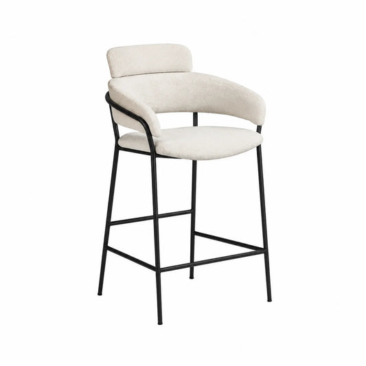 Taburete de bar de poli¨¦ster y metal 105x50x53 cm