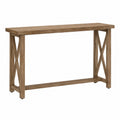 Mesa consola de madera de roble rectangular 120x35x78 cm