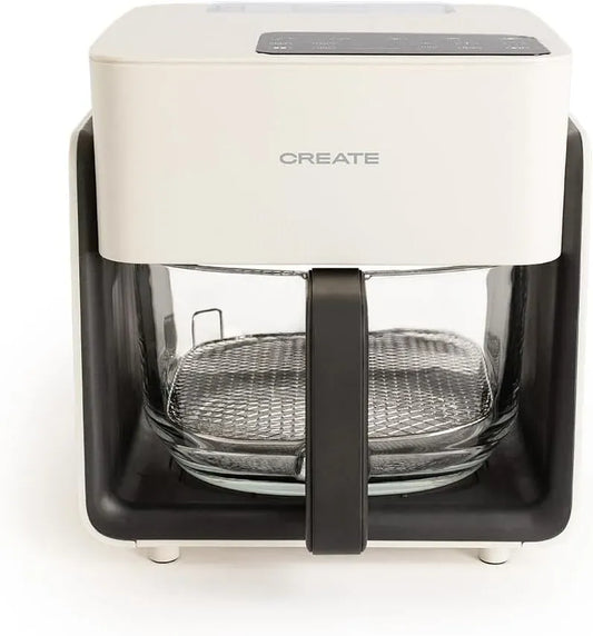 Friteuse à air chaud, 4,2 L, 1300 W, 6 programmes, 2 zones de température, blanc
