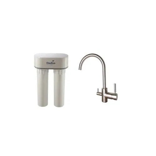 Robinet de cuisine, mitigeur et robinet d'évier, Purificateur d'eau Doulton duo calcaire 3072 et robinet mitigeur 3 voies haut brossé