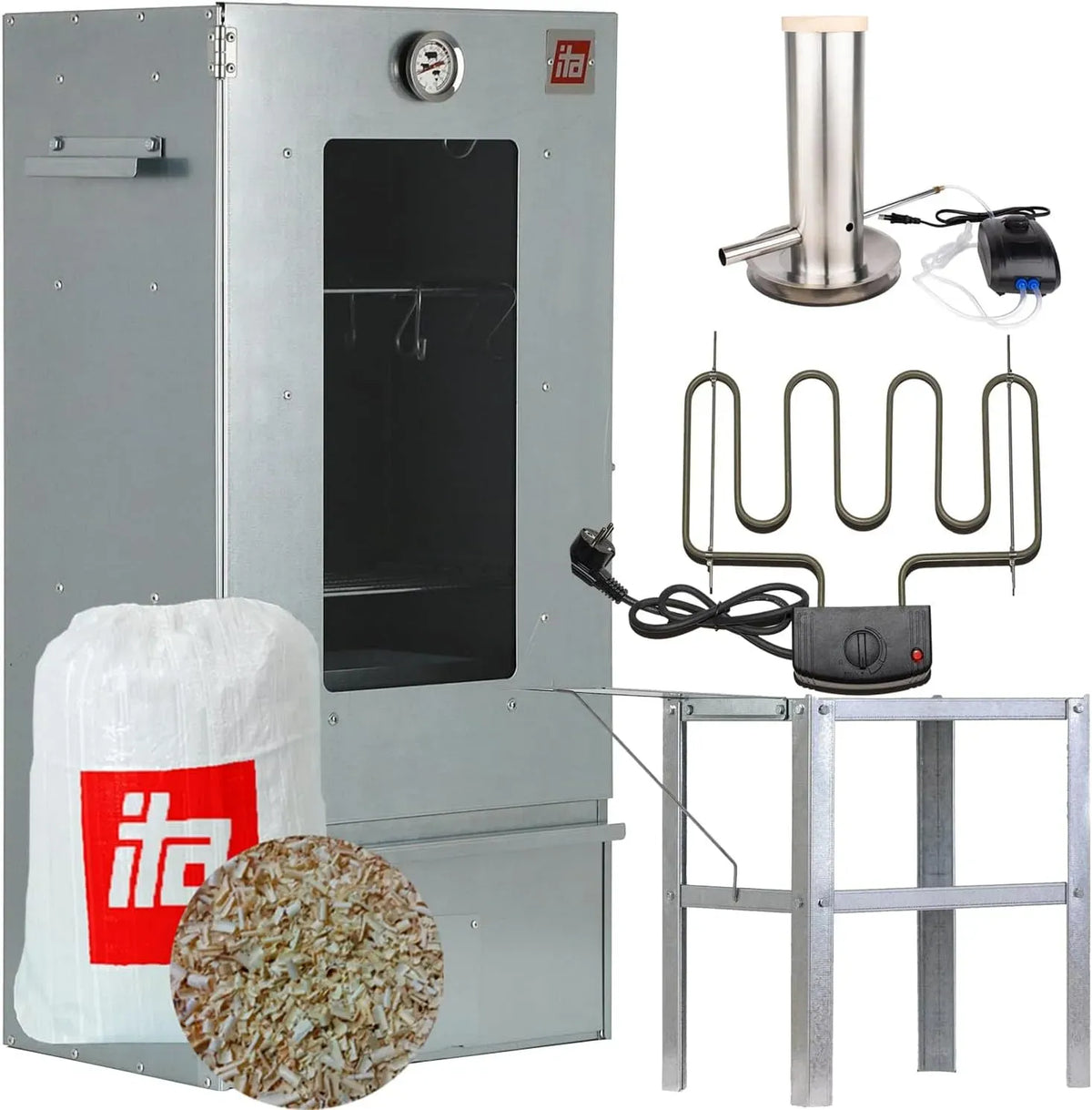 Radiateur électrique, 81 cm, ITA, 3 niveaux, acier inoxydable, Fumoir Électrique 7002, Qualité UE