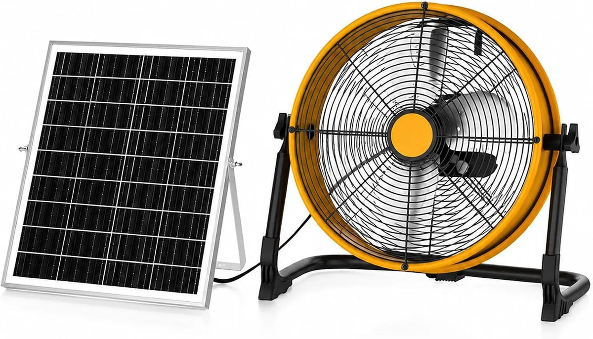 Ventilateur 15600mAh, 12 pouces, portable, extérieur, 3 vitesses, camping