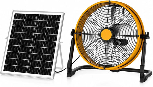 Ventilateur 15600mAh, 12 pouces, portable, extérieur, 3 vitesses, camping
