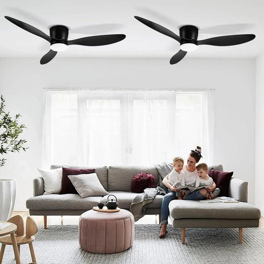 Ventilateur, 132 cm, minuteur, application, télécommande et application, 6 vitesses