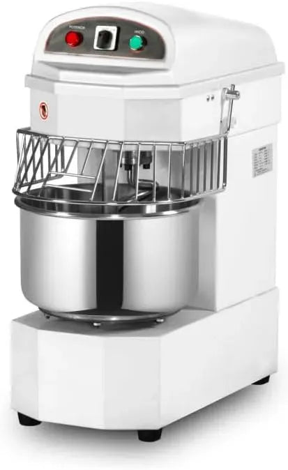 Cuve Fixe, Inox, Pétrin à Pâte Professionnel 10 Litres, 650W, 1 Vitesse, Compact et Robuste