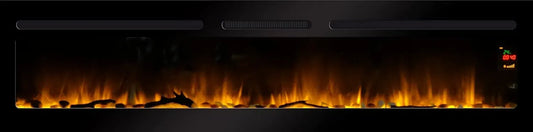 5XL Conçue en France, Chemin'Arte Cheminée Électrique Encastrable Effet Flammes LEDs Élysée 182 cm, Garantie 2 Ans