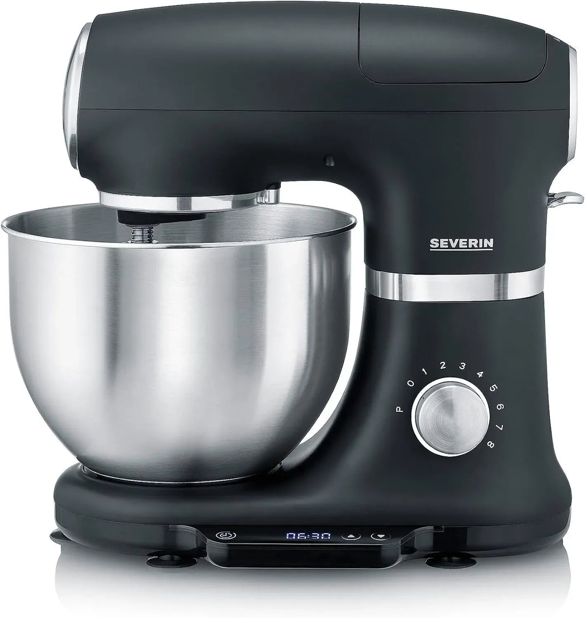 Severin KM 3898 Robot de cuisine, 5,5 L, 000 W, noir, robot pâtissier pour 3 kg de pâte ou 5,5 L