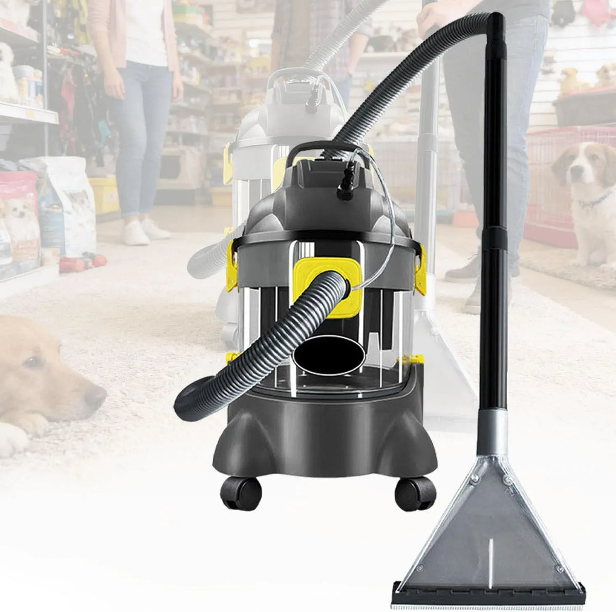 Aspirateur, 1400 W, Nettoyeur, professionnel, appareil électrique d'aspiration, Professionnel Multifonction 1400w pour Tapis Et Tissus D'Ameublement
