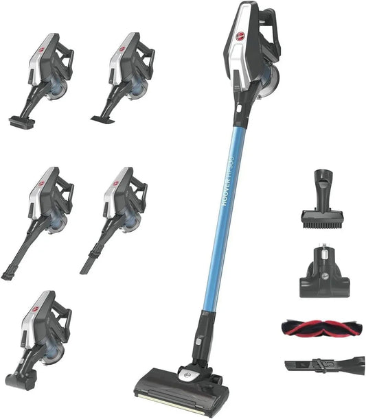 Hoover HF322TP Aspirateur, éclairage LED, gris, Grande Autonomie