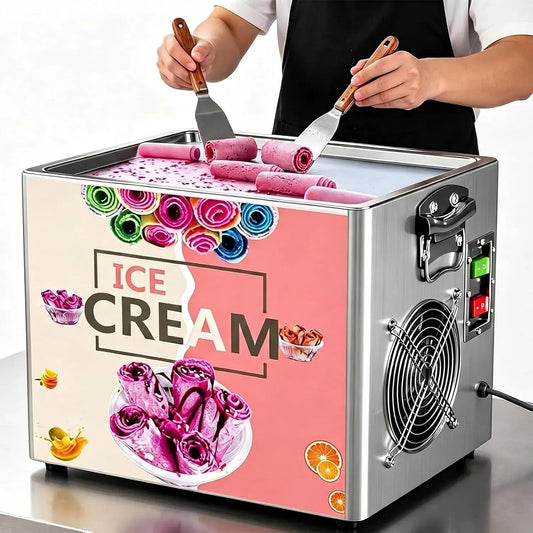 X 24 Machine à Glace, machine à glace et sorbet, 30 X 24 Cm, 330 W, professionnel, acier inoxydable, pour Glaces Et Yaourts Glacés