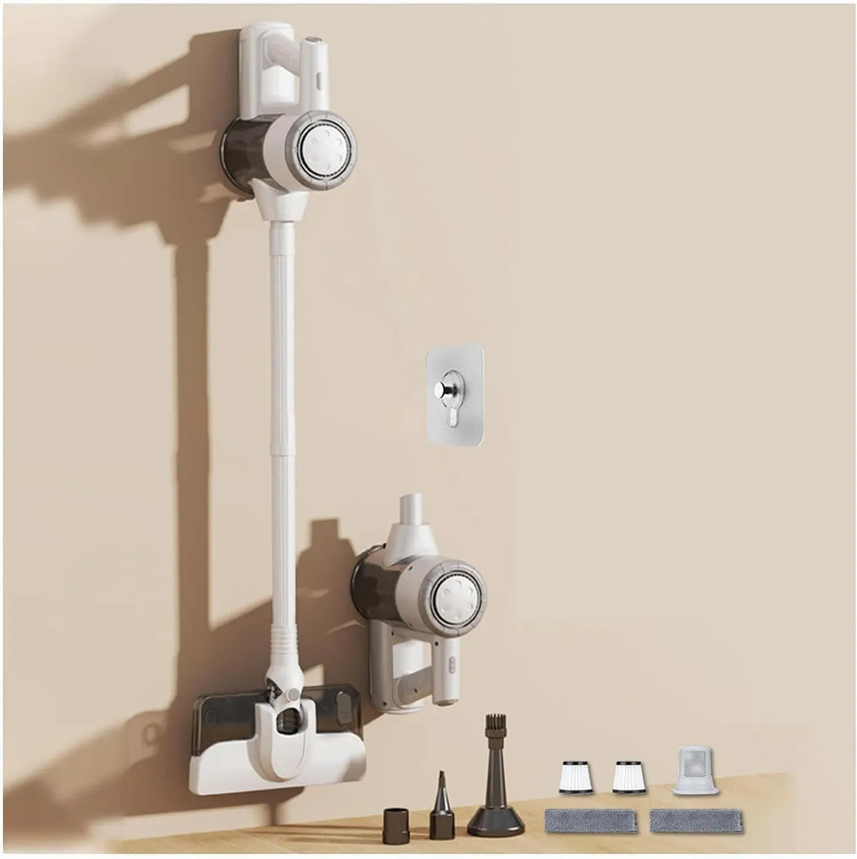 Aspirateur, vapeur, blanc, appareil électrique d'aspiration, Aspirateur Laveur Balai sans Fil 5 en 1 Compact