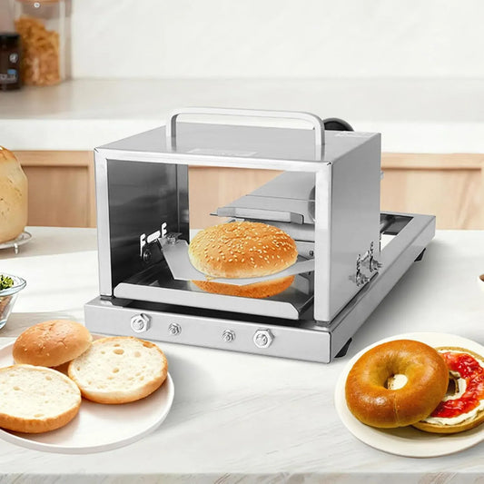 facile à nettoyer, Trancheuse à Bagel, pour coupe chignon hamburger professionnel, Trancheuse à pain manuelle avec épaisseur réglable, construction en