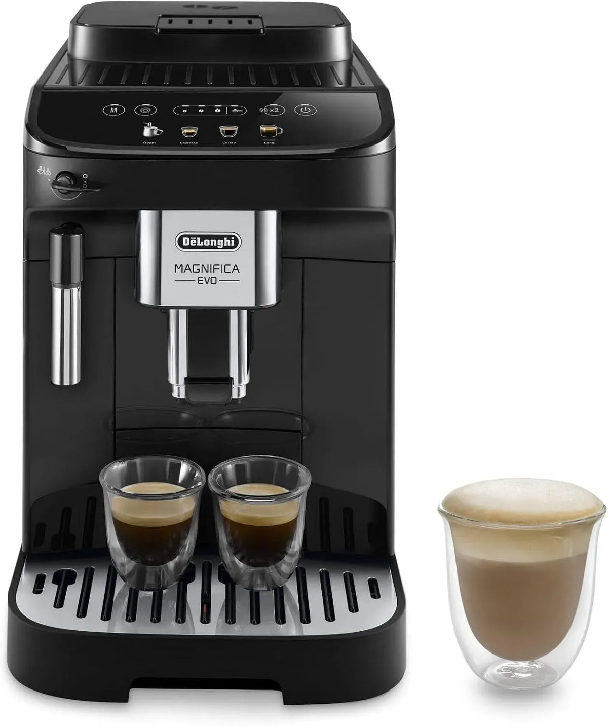 De'Longhi ECAM290.21.B Mousseur à lait, émulsionneur à lait, tactile, Boissons à une Touche, Expresso et Cappuccino, Icônes Tactiles