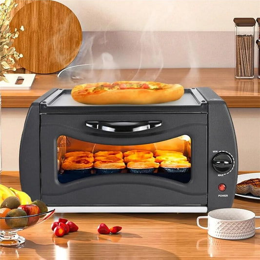 Four électrique à pizza, 15 L, 50 à 400 °C, gril, Grille-Pain, Grill avec Disque et Pince