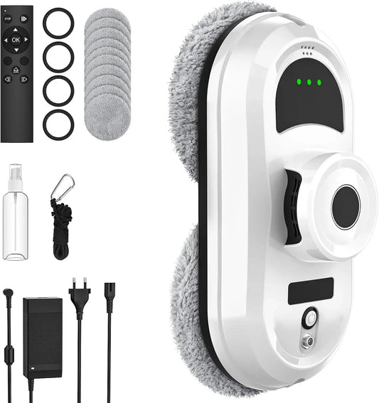 robot aspirateur laveur, Nettoyeur, 3 Modes, 5600Pa Laveur de Vitre Automatique avec 3 Modes de Nettoyage