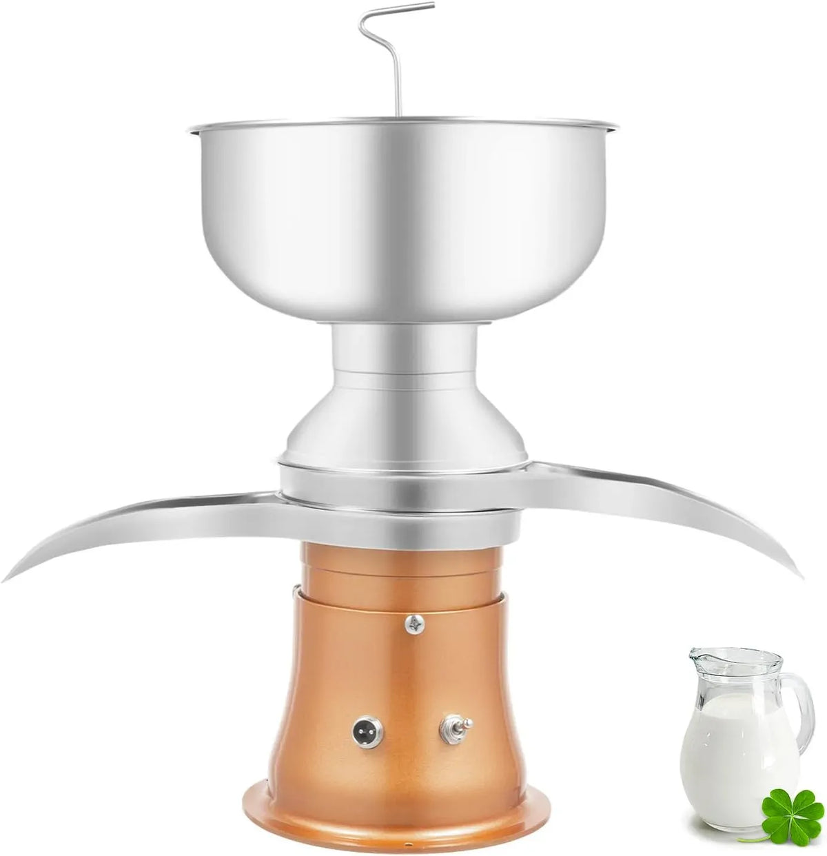 Centrifugeuse à lait électrique 50 L/H, séparateur de crème 30 W, séparateur de lait pour le traitement du lait entier et la séparation