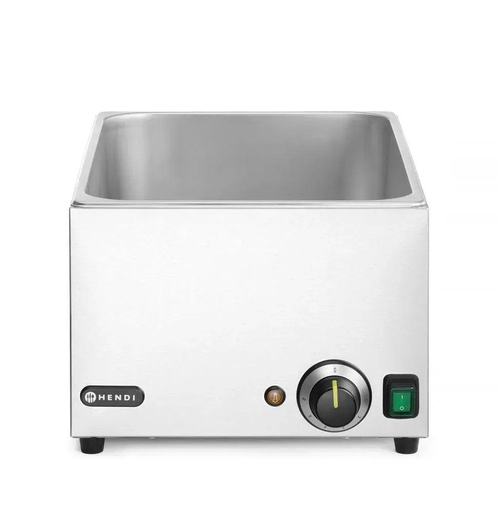 GN 1 Bain Marie électrique, chauffe-plat buffet, température réglable 30°C à 85°C, 1 x /1, 2 x /2, acier inoxydable, 590x332x, 230V, 000W, 242mm