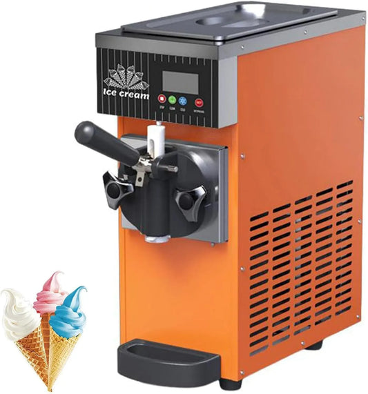 Machine à Glace, surface texturée, LED, Machine à Glace avec foisonnement Jusqu'à 40% et écran LED Orange