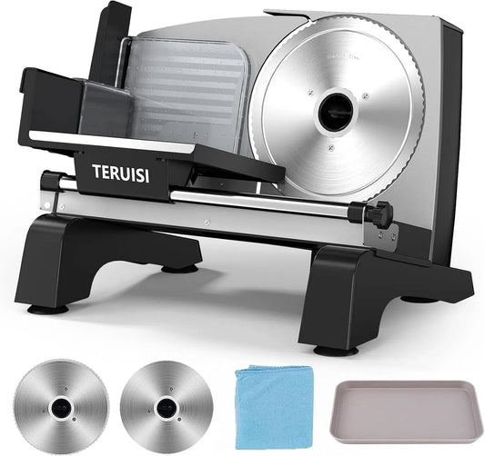 Machine à Trancher, trancheuse alimentaire, 19 cm, 200 W, 18 mm, acier inoxydable, pour la Maison