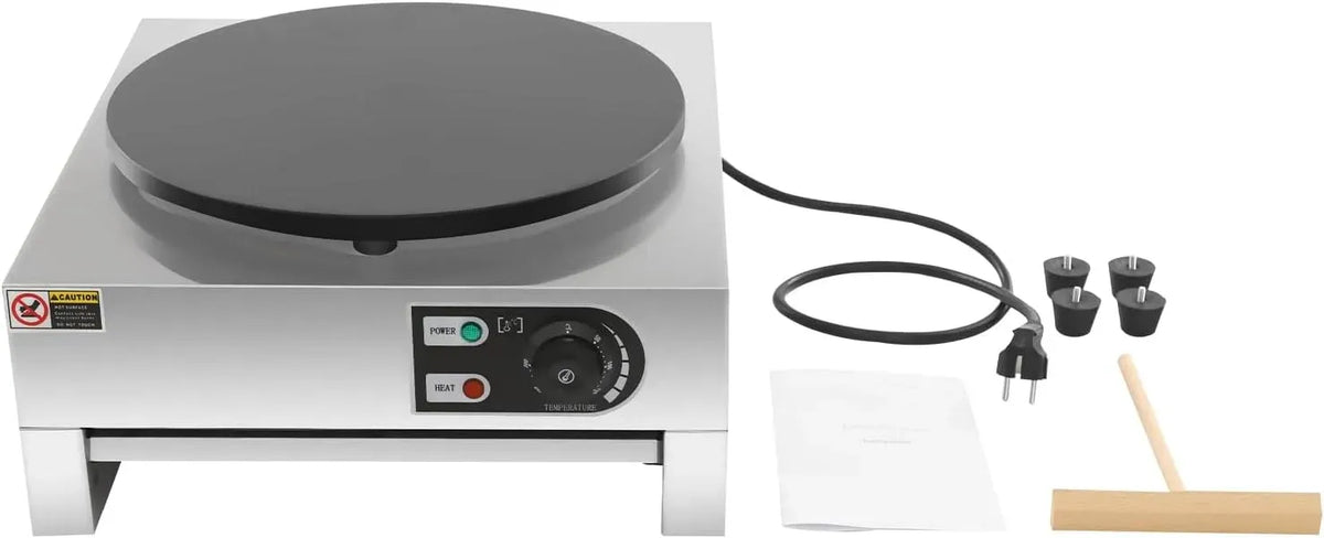 Crepesmaker, grill, Crepegerät, 40cm, 3000 W, 50 à 300 °C, 220 V, Ø 40 cm, professionnel, revêtement antiadhésif, pour crêpes et tortillas, Appareil