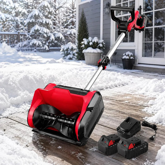 Souffleuse à Neige électrique, Terrasses, 2 Batteries 4,0 Ah, Largeur 30 Cm, Pelle à Neige Sans Fil à 2200 Tr/Min Pour Réduire L'effort Sur Trottoirs
