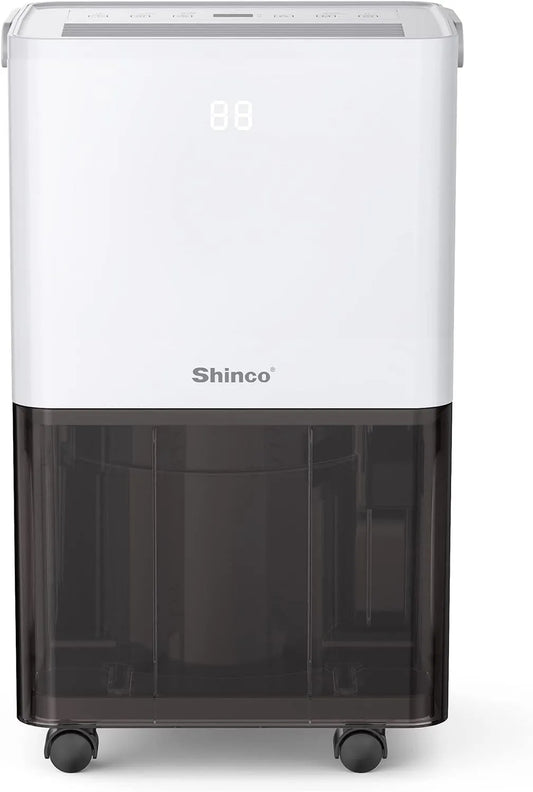 Déshumidificateur, SHINCO 10L/Jour 24h, minuteur, grand réservoir, silencieux, Pour Max 15㎡