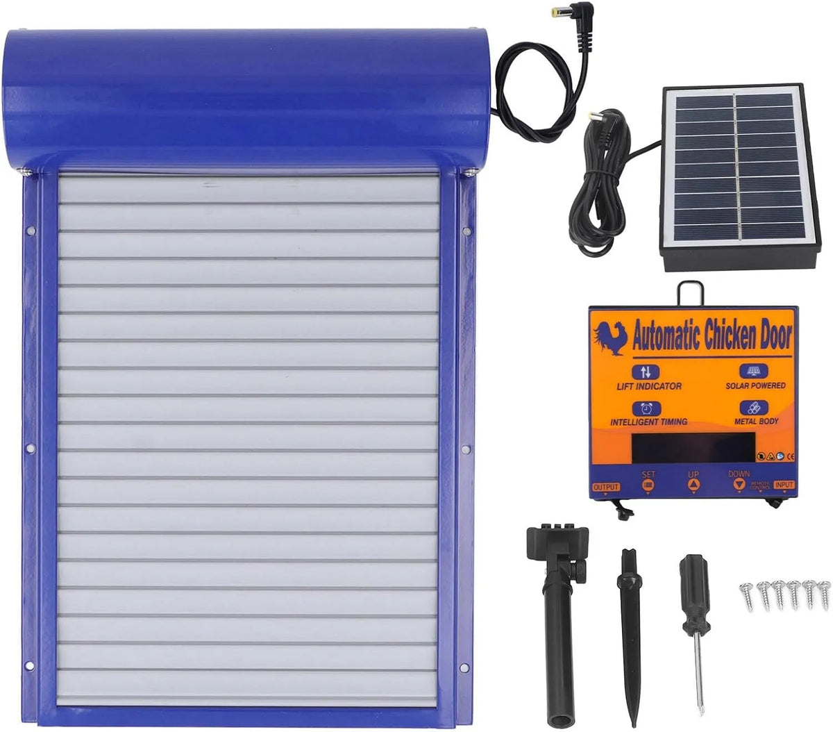 Programmable Quotidiennement pour Volailles, pour Zerodis Ouvre-Porte Automatique de Poulailler Solaire équipé de Minuterie et Télécommande