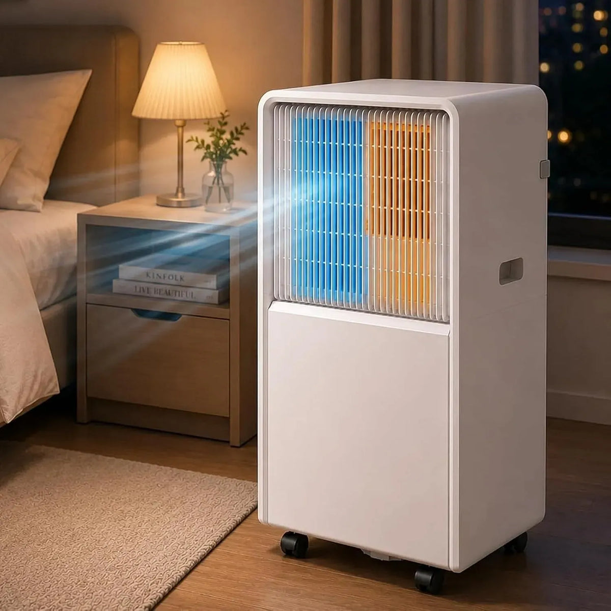 Climatiseur 4-en-1 24H, portable, minuteur, silencieux, Silencieux pour Cha, 4 Modes