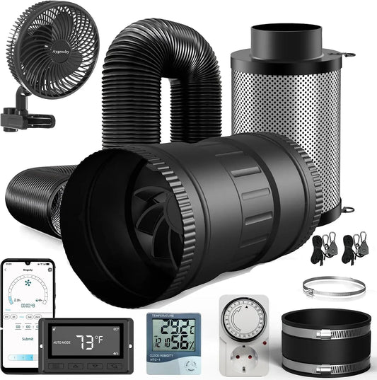 Système de ventilation centralisé, 10 W, Wi-Fi, tuyau d'échappement, 100 mm Kit de ventilation